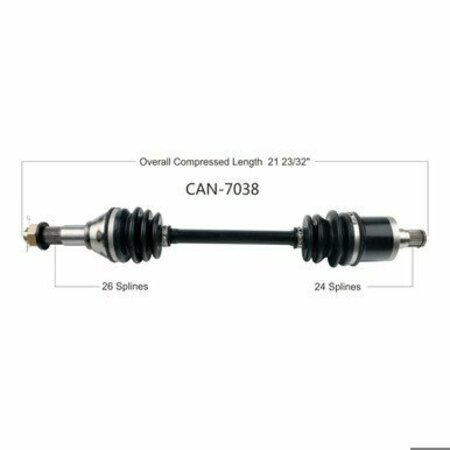 WIDE OPEN OE Replacement CV Axle for CAN AM REAR LEFT OUTLANDER 450-570EFI 15-1 CAN-7038